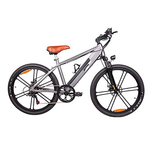 Bicicletas eléctrica : AYHa Bicicleta de montaña eléctrica para adultos, 26 pulgadas Urban Commuter E-Bike Aleación de aluminio Amortiguador Horquilla delantera 6 velocidades 48V / 10Ah Batería de litio extraíble 350W Moto