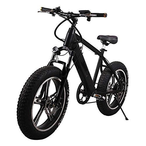 Bicicletas eléctrica : AYHa Bicicleta eléctrica de montaña para adultos, con motor de 250 W 20 pulgadas Neumático ancho 4.0 Moto de nieve Batería extraíble Frenos de disco doble Urban Commuter Bicicleta eléctrica Unisex, Ne