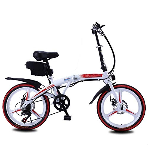 Bicicletas eléctrica : AYHa Bicicleta eléctrica plegable para adultos, motor sin escobillas de 250 W, bicicleta eléctrica ecológica de 20 '' con batería de iones de litio extraíble de 36 V, 8 Ah / 10 Ah, freno de disco de