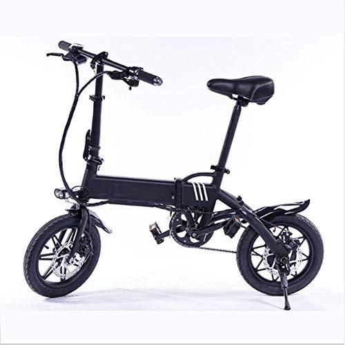 Bicicletas eléctrica : AYHa Mini bicicleta eléctrica plegable, bicicleta eléctrica de 250 W y 14 '' con batería de iones de litio extraíble de 36 V y 8 Ah con puerto de carga USB Bicicleta ecológica para adultos unisex, Neg