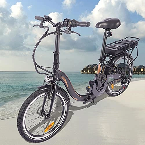 Bicicletas eléctrica : Bici electrica 20 pulgadas Bicicleta Eléctrica Urbana Cuadro plegable de aleación de aluminio Batería de 45 a 55 km de autonomía ultralarga Una bicicleta eléctrica adecuada para el uso diario de todos