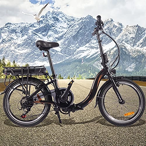 Bicicletas eléctrica : Bici electrica 250W Motor Sin Escobillas Bicicleta Eléctrica Urbana Cuadro Plegable de aleación de Aluminio Crucero Inteligente Adultos Unisex