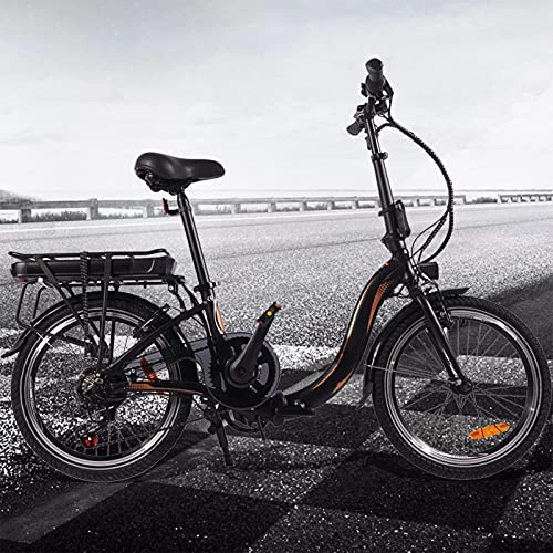 Bicicletas eléctrica : Bici electrica 250W Motor Sin Escobillas Bicicleta Eléctrica Urbana Cuadro Plegable de aleación de Aluminio Crucero Inteligente Compañero Fiable para el día a día