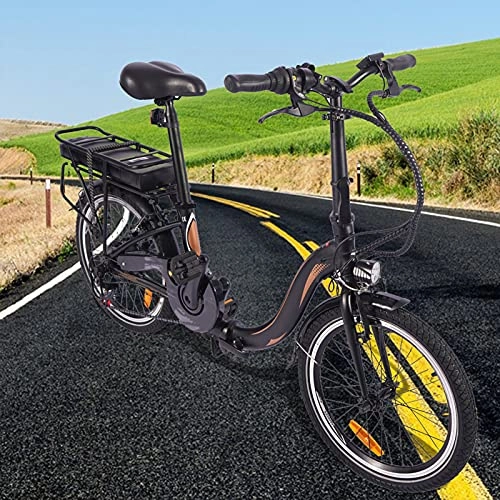 Bicicletas eléctrica : Bici electrica Batería Litio 36V 10Ah E-Bike Cuadro Plegable de aleación de Aluminio Batería de 45 a 55 km de autonomía ultralarga Compañero Fiable para el día a día