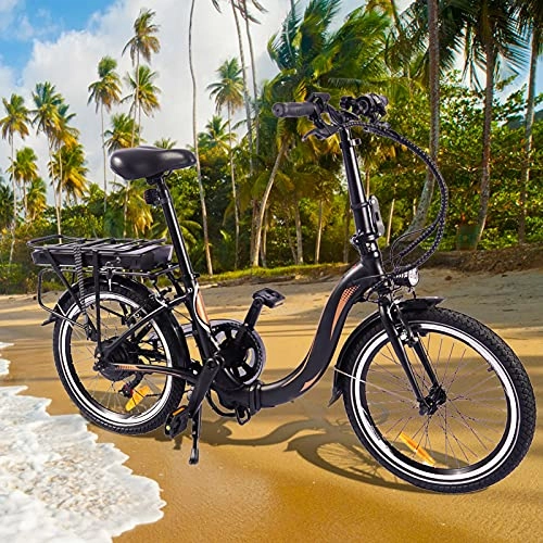 Bicicletas eléctrica : Bici electrica con Batería Extraíble E-Bike Cuadro Plegable de aleación de Aluminio Batería de 45 a 55 km de autonomía ultralarga Adultos Unisex
