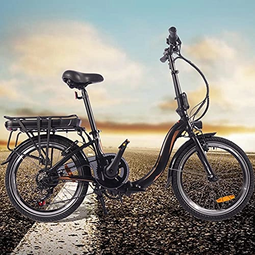 Bicicletas eléctrica : Bici electrica Plegable 20 Pulgadas Bicicleta Eléctrica Urbana Cuadro Plegable de aleación de Aluminio Batería de 45 a 55 km de autonomía ultralarga Compañero Fiable para el día a día