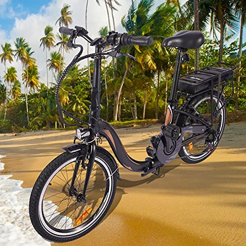 Bicicletas eléctrica : Bici electrica Plegable 20 Pulgadas E-Bike 7 velocidades Batería de 45 a 55 km de autonomía ultralarga Adultos Unisex