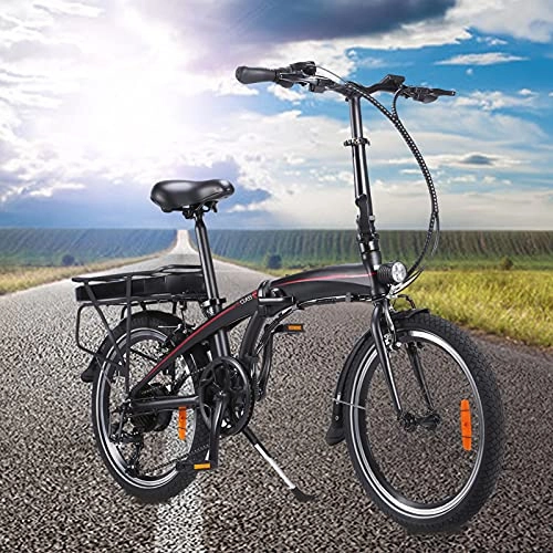 Bicicletas eléctrica : Bici electrica Plegable 20 Pulgadas Engranajes de 7 velocidades 3 Modos de conducción Batería extraíble de Iones de Litio de 10 Ah Adultos Unisex Compañero Fiable para el día a día