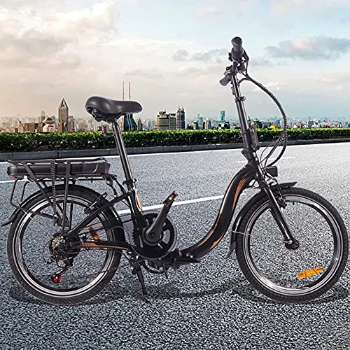 Bicicletas eléctrica : Bici electrica Plegable 250W Motor Sin Escobillas Bicicleta Eléctrica Urbana 7 velocidades Bicicleta eléctrica Inteligente Adultos Unisex