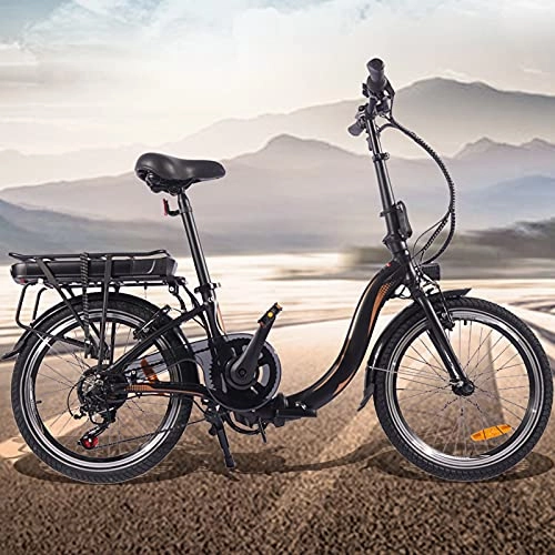 Bicicletas eléctrica : Bici electrica Plegable Batería Litio 36V 10Ah E-Bike 7 velocidades Batería de 45 a 55 km de autonomía ultralarga Una Bicicleta eléctrica Adecuada para el Uso Diario de Todos
