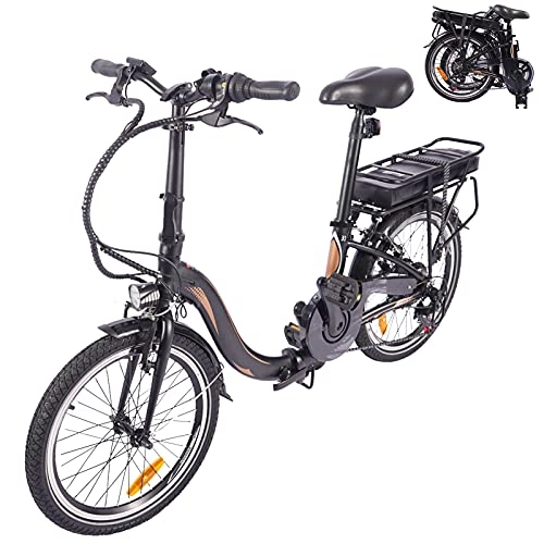 Bicicletas eléctrica : Bici electrica Plegable con Batería Extraíble E-Bike Cuadro Plegable de aleación de Aluminio Crucero Inteligente Compañero Fiable para el día a día