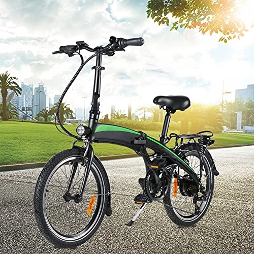 Bicicletas eléctrica : Bici electrica Plegable E-Bike 20 Pulgadas 250W 7 velocidades Batería de Iones de Litio Oculta 7.5AH extraíble
