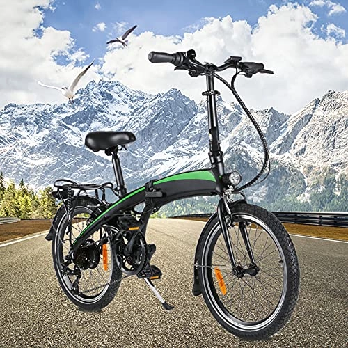 Bicicletas eléctrica : Bici electrica Plegable E-Bike 20 Pulgadas 3 Modos de conducción 7 velocidades Batería de Iones de Litio Oculta 7.5AH extraíble