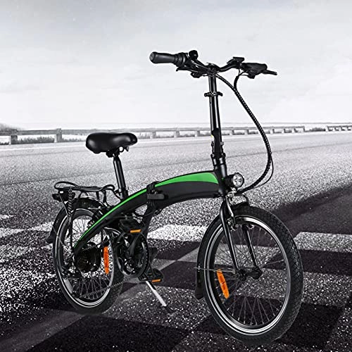 Bicicletas eléctrica : Bici electrica Plegable E-Bike Motor Potente de 250W 3 Modos de conducción 7 velocidades Batería de Iones de Litio Oculta 7.5AH extraíble