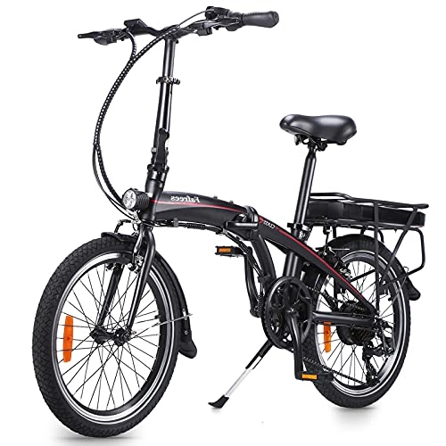 Bicicletas eléctrica : Bici Electricas Adulto con Ruedas de 20', Negro 250W Motor Bicicleta Plegable 25 km / h hasta 45-55 km Bicicleta Eléctricas para Adultos / Hombres / Mujeres.