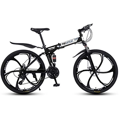 Bicicletas eléctrica : Bicicleta, bicicleta de montaña / bicicleta de montaña eléctrica plegable, con ruedas integradas de aleación de magnesio de 26 pulgadas, suspensión delantera y trasera avanzada y cambio de 21 veloci