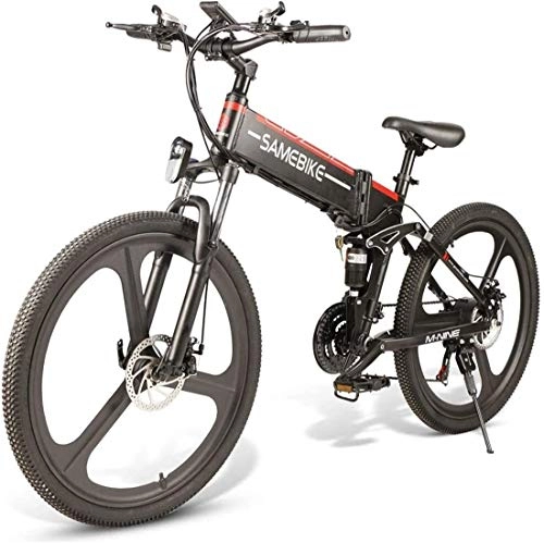 Bicicletas eléctrica : Bicicleta de montaña elctrica de 21 velocidades Bicicleta elctrica plegable con ruedas de 26 "350W 48V 10AH Llanta de aleacin de magnesio Ebikes Bicicletas todo terreno, for viajes en bicicleta
