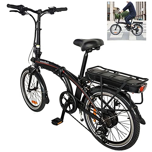 Bicicletas eléctrica : Bicicleta Elctrica Plegable De montaña, Bike E-Bike Negro, 3 Modos de conduccin IP54 Impermeable 20 Pulgadas ebike, hasta 45-55 km Bicicletas De Carretera para Mujeres / Hombres
