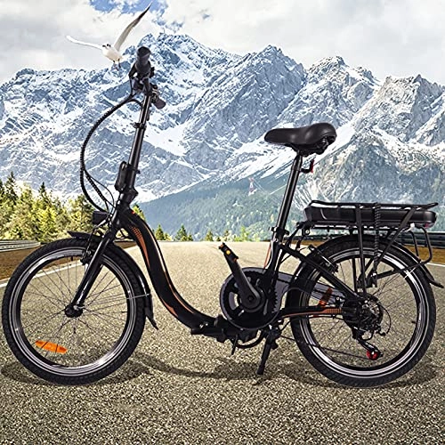 Bicicletas eléctrica : Bicicleta electrica Adulto 20 Pulgadas E-Bike Cuadro Plegable de aleación de Aluminio Batería de 45 a 55 km de autonomía ultralarga Compañero Fiable para el día a día
