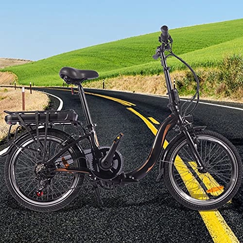 Bicicletas eléctrica : Bicicleta electrica Adulto 250W Motor Sin Escobillas Bicicleta Eléctrica Urbana Cuadro Plegable de aleación de Aluminio Batería de 45 a 55 km de autonomía ultralarga Adultos Unisex