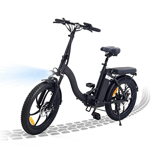 Bicicletas eléctrica : Bicicleta Electrica Plegable 20'' Bicicleta de Montaña con Fat Tire, Batería Extraíble de 36V 11.2Ah, Welocidad Máxima 25 km / h Bici Electrica, Alcance hasta 35-90 km, Ebike Hombres Mujeres