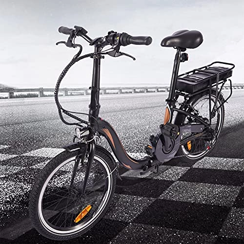 Bicicletas eléctrica : Bicicleta eléctrica Batería Litio 36V 10Ah E-Bike Cuadro Plegable de aleación de Aluminio Bicicleta eléctrica Inteligente Compañero Fiable para el día a día