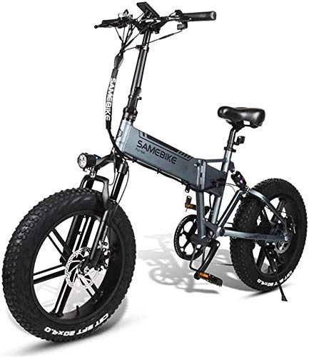 Bicicletas eléctrica : Bicicleta Eléctrica Bicicleta eléctrica 500W 20 pulgadas Plegable Luz eléctrica Bicicleta Aleación de aluminio 48V10AH Motor Velocidad máxima: 35km / h, Universal para hombres y mujeres Batería de lit
