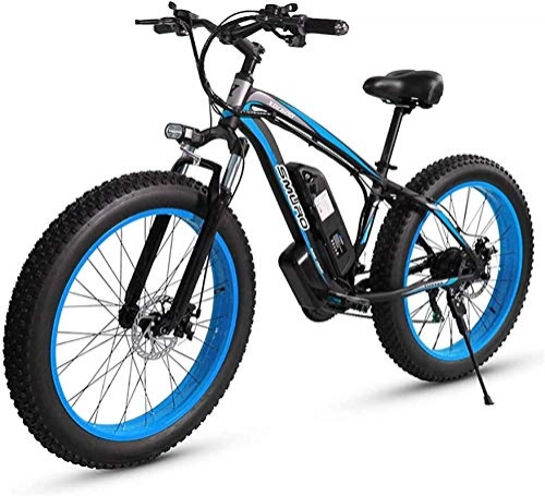 Bicicletas eléctrica : Bicicleta Eléctrica Bicicleta eléctrica de la montaña del neumático adulto de 26 pulgadas de la bicicleta de la nieve de la aleación de aluminio de 350W, batería de litio de 36 / 48V 10 / 15Ah, baterí