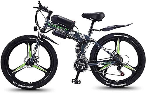 Bicicletas eléctrica : Bicicleta Eléctrica Bicicleta eléctrica de montaña, bicicleta híbrida plegable de 26 pulgadas / (36V8AH) 21 velocidad 5 Sistema de potencia de velocidad de 5 velocidades Bloqueo de frenos de disco mec