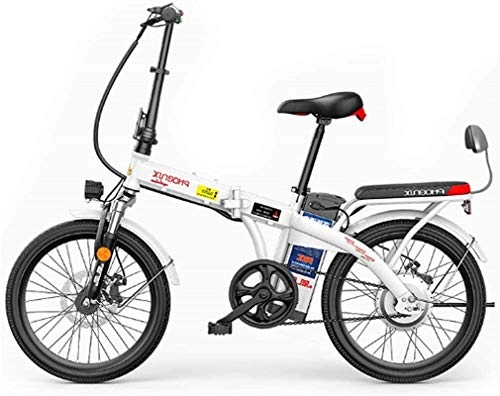 Bicicletas eléctrica : Bicicleta Eléctrica Bicicleta eléctrica plegable de 20 "con batería de iones de litio de gran capacidad extraíble (48V 250W), 3 modos de equitación, frenos de doble disco Batería eléctrica Batería de
