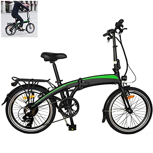 Bicicletas eléctrica : Bicicleta eléctrica Cuadro de aleación de Aluminio Plegable 20 Pulgadas 250W Commuter E-Bike Autonomía de 35km-40km