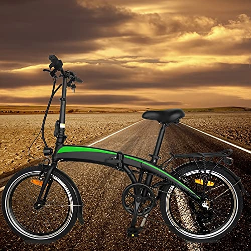 Bicicletas eléctrica : Bicicleta eléctrica Cuadro de aleación de Aluminio Plegable Rueda óptima de 20" 250W Commuter E-Bike Batería de Iones de Litio Oculta 7.5AH extraíble