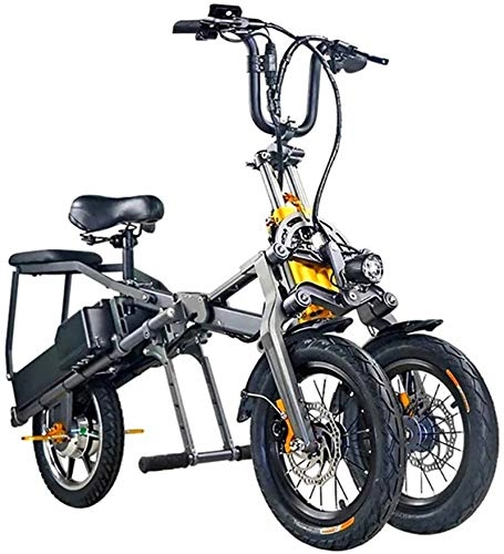 Bicicletas eléctrica : Bicicleta eléctrica de nieve, 350W Ebike, bicicleta eléctrica, bicicleta eléctrica de montaña, 14 '' bicicleta eléctrica, a 30 km / H adultos ebike con la batería de litio, aceite hidráulico de frenos