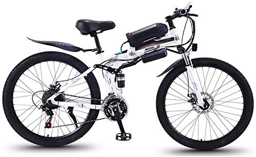 Bicicletas eléctrica : Bicicleta eléctrica de nieve, Bicicleta de montaña 36v 10ah e bicicleta plegable 26 pulgadas moda 21 velocidad poderosa bicicleta híbrida estable rendimiento amortiguación MTB bajo consumo de energía