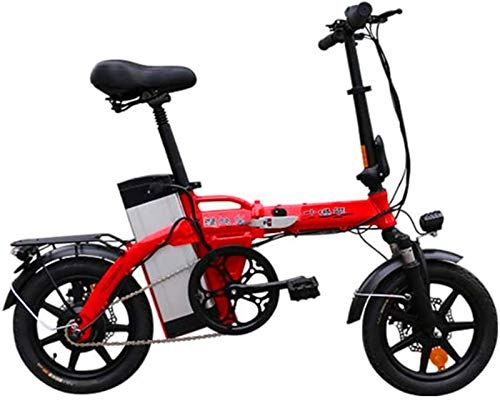 Bicicletas eléctrica : Bicicleta eléctrica de nieve, Bicicleta eléctrica para adultos 14 en bicicleta eléctrica plegable con batería de iones de litio extraíble de 48V / 20Ah para la ciudad desplazando el viaje de ciclismo