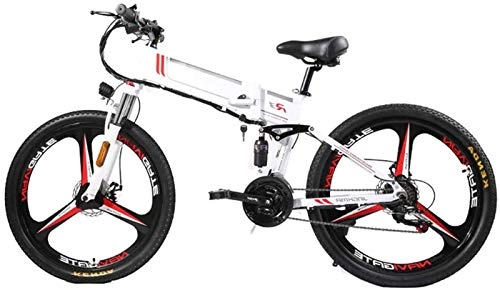 Bicicletas eléctrica : Bicicleta eléctrica de nieve, Bicicleta eléctrica plegable para adultos, tres modos Montando E-Bike Mountain Mountain Bike Bike 350W Motor, Pantalla LED Vista de bicicleta eléctrica Ebike, portátil Fá