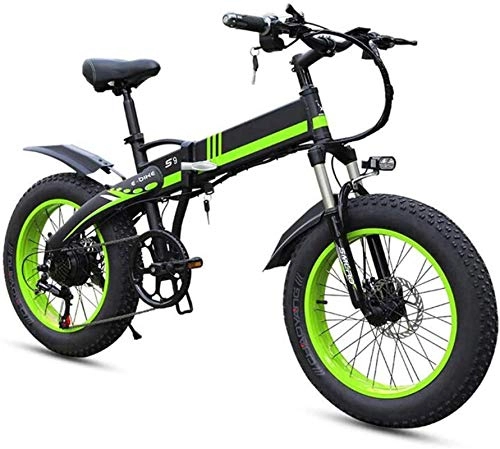 Bicicletas eléctrica : Bicicleta eléctrica de nieve, Bicicleta plegable eléctrica MTB Dirtbike, Ebikes for adultos, 20" Variable Frame 48V 10Ah 350W ligero de aleación de velocidad plegable e-bike, un fácil almacenamiento p