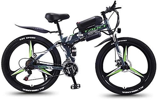 Bicicletas eléctrica : Bicicleta eléctrica de nieve, Bicicletas eléctricas para adultos 350W Montaña plegable Ebike Aluminio de aluminio de la bicicleta eléctrica con 21 velocidades y 3 Modelo de trabajo Bicicleta eléctrica