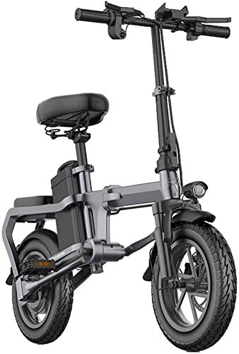 Bicicletas eléctrica : Bicicleta eléctrica de nieve, Bicicletas eléctricas plegables para adultos Aleación de aluminio 14in Ciudad E-bicicleta con 48V batería de iones de litio extraíble extraíble sin cadena Ligero Mini Bic