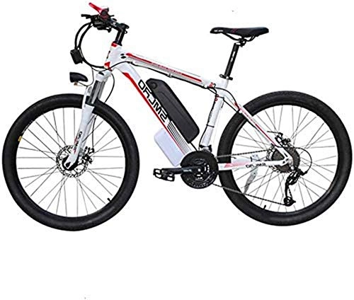 Bicicletas eléctrica : Bicicleta eléctrica de nieve, LCD líquido de la pantalla conmuta E-bici, ruedas de 26" bicicleta eléctrica plegable de MTB Ebikes Hombres Mujeres Damas (doble disco de freno de la bici) Batería de lit