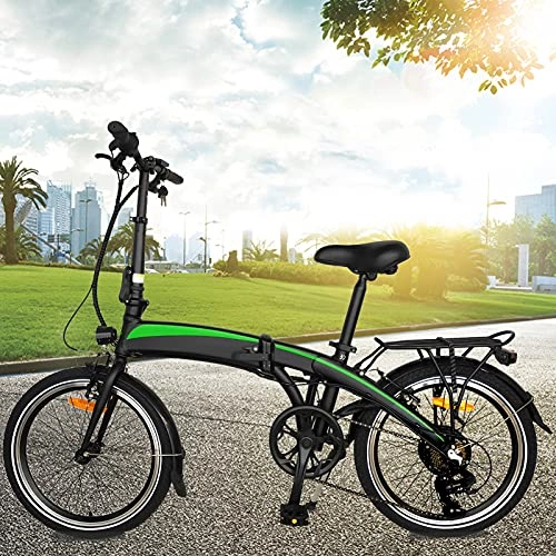 Bicicletas eléctrica : Bicicleta eléctrica E-Bike Rueda óptima de 20" 250W 7 velocidades Batería de Iones de Litio Oculta 7.5AH extraíble