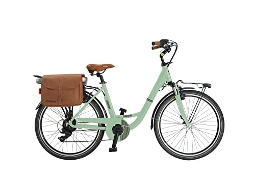 Bicicletas eléctrica : Bicicleta eléctrica eléctrica mujer Classic 26BFANG batería 13AP tamaño 46 verde