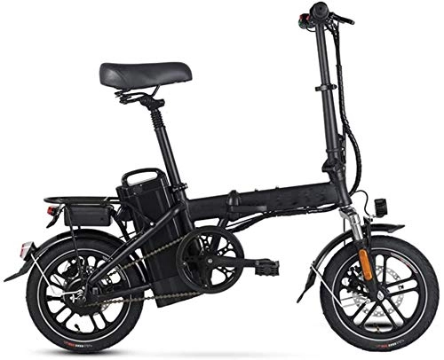 Bicicletas eléctrica : Bicicleta eléctrica eléctrica Plegable 400W Ayudó a la Bicicleta eléctrica con batería de Litio extraíble de 48V 25A y Amortiguador, para Adultos y Adolescentes de Viaje de la Ciudad