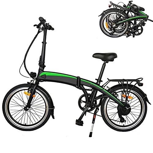 Bicicletas eléctrica : Bicicleta eléctrica Marco Plegable Motor Potente de 250W 3 Modos de conducción 7 velocidades Batería de Iones de Litio Oculta 7.5AH extraíble