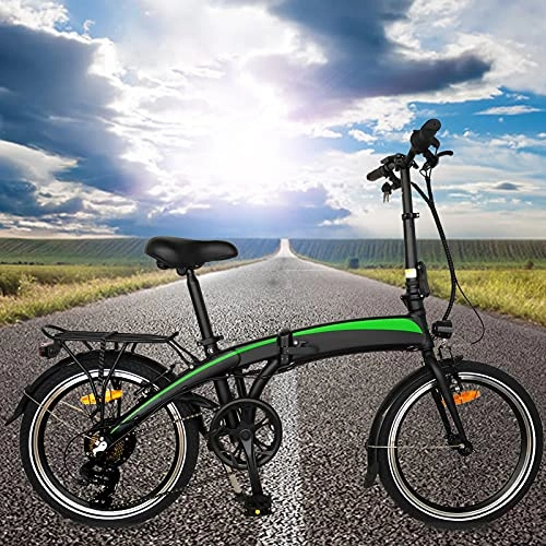 Bicicletas eléctrica : Bicicleta eléctrica Marco Plegable Rueda óptima de 20" 250W 7 velocidades Batería de Iones de Litio Oculta 7.5AH extraíble