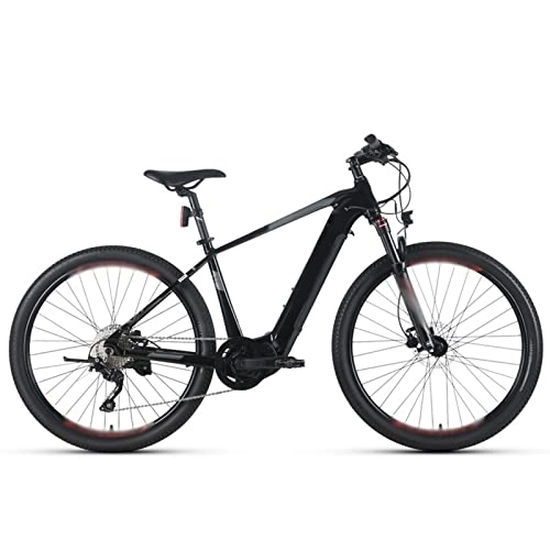 Bicicletas eléctrica : Bicicleta eléctrica para adultos 240W 36V Motor medio 27.5 pulgadas Bicicleta eléctrica de montaña 12.8Ah Batería de iones de litio Eléctrica Cross Country Ebike ( Color : Black red )