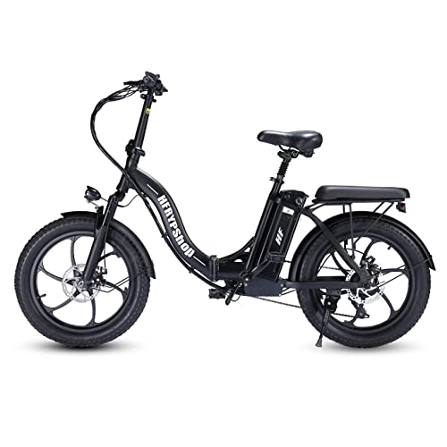 Bicicletas eléctrica : Bicicleta Eléctrica para Mujeres de 20 Pulgadas, Bicicletas Eléctricas de Paso Bajo, Shimano 7 Velocidades E-Bike, 3 Modos, Chasis Aluminio, Velocidad Máxima 25 km / h (con Asiento Trasero)