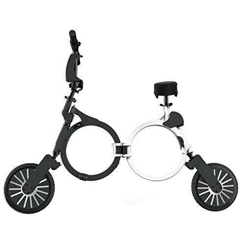 Bicicletas eléctrica : Bicicleta eléctrica Plegable con batería Recargable de Litio 48V (Blanca-Negra), Patinete eléctrico Plegable NEOFOLD, Scooter electrico Vel MAX 20km / h.