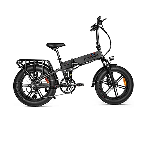 Bicicletas eléctrica : Bicicleta Eléctrica Plegable de 20 Pulgadas, Batería Extraíble de 48 V 12, 8 Ah, Suspensión Completa de Alto Rendimiento Fat Ebike