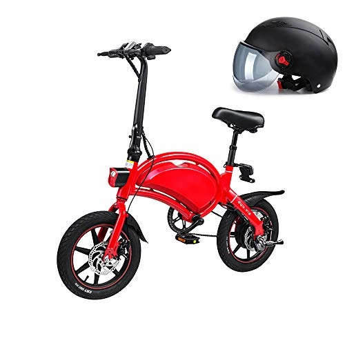 Bicicletas eléctrica : Bicicleta Eléctrica Plegable De Montaña, Bicicleta De Aleación De Aluminio De 240 W, Batería Extraíble De Iones De Litio De 36V / 10.4A Bicicleta Eléctrica para Padres E Hijos, Rojo